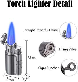 img 3 attached to 🔥 High-Performance Boonfire Torch Lighter with Triple Flame, Windproof & Cigar Puncher - Ideal Gifts for Men (Butane Not Included)
