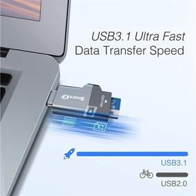 img 3 attached to 📱 C356 Type-C MicroSD Card Reader - USB 3.0 Super Speed, Supports MicroSDXC, MicroSDHC, MicroSD - for Windows, Mac OS X, Android - Midnight Grey