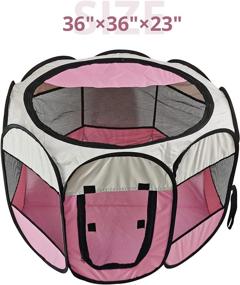 img 2 attached to FHHMUA Portable Playpen Foldable Exercise