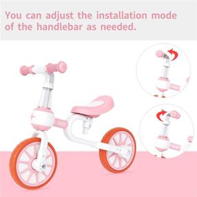 img 1 attached to XJD 3-in-1 Baby Balance Bike - Ideal Tricycle for Ages 18 Months to 4 Years: Boy, Girl, Toddler - First Beginner Bike with Adjustable Seat, Detachable Pedal - Pink