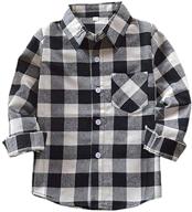 boys' red and black flannel shirt with little sleeve buttons - tops, tees & shirts logo