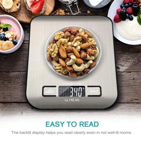 img 1 attached to 🍳 Ultrean Food Scale: Accurate Digital Kitchen Scale for Baking and Cooking, 6 Units, Tare Function, 11lb - Batteries Included!