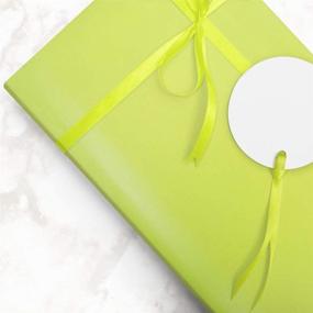 img 1 attached to 🎁 Glossy Lime Green Gift Wrap Roll - 12.5 Sq Ft - JAM Paper - Individually Sold