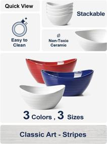 img 3 attached to 🍿 Ceramic Serving Popcorn Bowl by TAUCI - 8 Ounce, Pack of 6