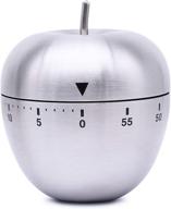 ⏰ yaodhaod apple stainless steel chef cooking timer clock with loud alarm - 60 minutes mechanical rotating countdown timer for kitchen cooking, baking, and kids - no batteries required logo