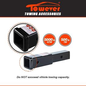 img 1 attached to Towever 84332P Trailer Hitch Extension Receiver Tube Extenders, 2 inches, 7 inches Length (Includes Hitch Pin and Clips)