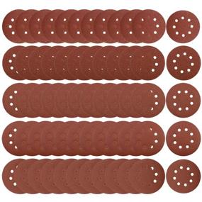 img 2 attached to 🪚 High-Quality Sanding Discs - 5 Inch 8 Hole, 60 Pack, Assorted Grits 1000/1200/1500/2000/3000, Hook and Loop Round Orbital Sander Pads, Fine Sandpaper for Woodworking Projects