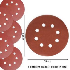 img 3 attached to 🪚 High-Quality Sanding Discs - 5 Inch 8 Hole, 60 Pack, Assorted Grits 1000/1200/1500/2000/3000, Hook and Loop Round Orbital Sander Pads, Fine Sandpaper for Woodworking Projects