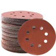 🪚 high-quality sanding discs - 5 inch 8 hole, 60 pack, assorted grits 1000/1200/1500/2000/3000, hook and loop round orbital sander pads, fine sandpaper for woodworking projects logo