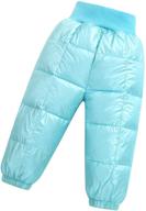 ❄️ snow pants for toddlers: windproof puffer lightweight trousers with elastic waistband logo