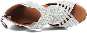 img 1 attached to Glittering Women's Rhinestone Ballroom Dance Shoes: Latin & Stage Dancing Perfection