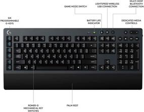 img 2 attached to Renewed Logitech G613 LIGHTSPEED Wireless Mechanical Gaming Keyboard with 2.4 GHz Multihost + Bluetooth Connectivity