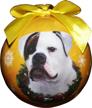 american bulldog christmas ornament personalize logo