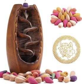 img 4 attached to 🏮 Enhance Your Space with the Backflow Incense Burner Holder Kit: Aromatherapy Ornament Home Decor Room Decor Package with 120 Incense Cones & 1 Mat