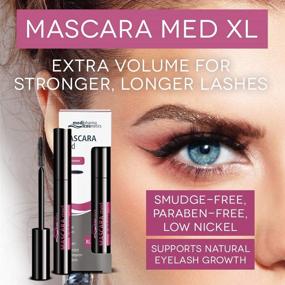 img 3 attached to 💕 Косметика Medipharma Черная тушь Med XL Volume - Природная тушь для роста ресниц без парабенов: более густые, длинные ресницы для чувствительных глаз и носителей контактных линз - Лучший глазной макияж!