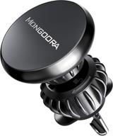 📱 mongoora magnetic phone mount: secure car air vent holder for iphone and android - sturdy, rotating magnet stand - includes 6 magnets - perfect travel accessory logo