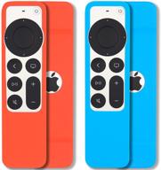 [2 pack] pinowu remote cover case compatible with 2021 apple tv siri remote (2nd generation) - lanyard included logo