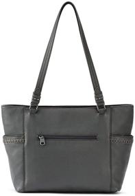 img 2 attached to Sak Sequoia Leather Tote Black