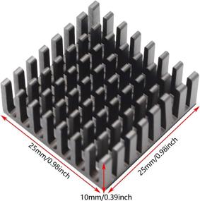 img 3 attached to DGZZI Aluminum Heatsink 25X25X10mm Silicone: Efficient Cooling Solution for Electronics
