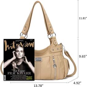 img 3 attached to 👜 KL928 Кожаные сумки-шопперы на плечо: Женские сумки, кошельки и сатчелы