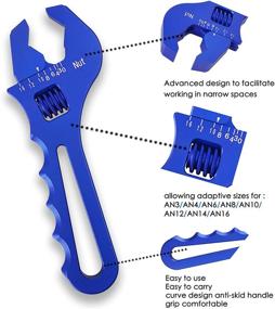 img 3 attached to Регулируемый легкий алюминиевый гаечный ключ ACmango Blue