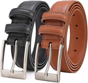 img 4 attached to 👔 Genuine Leather Men's Belt Accessories by MOZETO - Anti-Cracking & Elegant