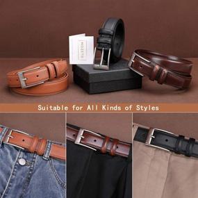 img 3 attached to 👔 Genuine Leather Men's Belt Accessories by MOZETO - Anti-Cracking & Elegant