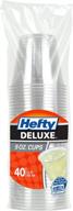 🍹 hefty deluxe transparent plastic party cups - 9oz, pack of 40 logo