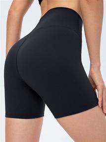 img 3 attached to 🩳 Lavento Women's Naked Feeling High Waisted Biker Shorts - Ultra Soft Workout Yoga Shorts with 5" / 6" Inseam for Enhanced Comfort and Performance