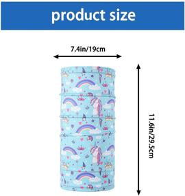 img 3 attached to Gaiter Protection Bandanas Cycling 3Pcs Unicorn Girls' Accessories and Cold Weather