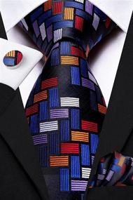 img 1 attached to 👔 Upgrade your Wedding Attire with Hi Tie Jacquard Neckties and Matching Cufflinks: A Must-Have among Men's Accessories in Ties, Cummerbunds & Pocket Squares