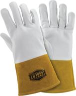 🔥 west chester ironcat 6141 kidskin tig welding gloves - large: premium kevlar thread gloves with 4 in. gold cuff & straight thumb for enhanced safety and comfort logo