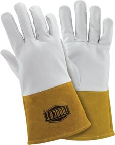 img 1 attached to 🔥 West Chester IRONCAT 6141 Kidskin TIG Welding Gloves - Large: Premium Kevlar Thread Gloves with 4 in. Gold Cuff & Straight Thumb for Enhanced Safety and Comfort