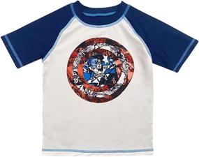 img 2 attached to 👕 Captain America Rashguard for Boys' Clothing - Protective Piece Guard