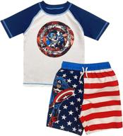 👕 captain america rashguard for boys' clothing - protective piece guard logo
