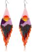 bohemian earrings handmade statement colorful logo