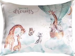 img 2 attached to Premium Silk Toddler Pillowcase for 13x18 12x16 Pillows - Gentle & Nourishing for Kids' Skin and Hair (Air Balloon Model)