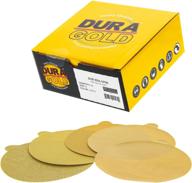 🪚 dura-gold premium 6" gold psa sanding discs, 10 each of 80, 150, 220, 320, and 400 grit - total of 50 self-adhesive stickyback sandpaper discs for da sander, sanding automotive car paint, woodworking, metal логотип
