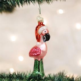 img 3 attached to Exquisite Zoo and Wildlife Glass Blown Ornaments for Christmas Tree - Yard Flamingo by Old World Christmas