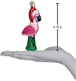 img 2 attached to Exquisite Zoo and Wildlife Glass Blown Ornaments for Christmas Tree - Yard Flamingo by Old World Christmas