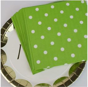 img 2 attached to Disposable Green Polka Dot Napkins