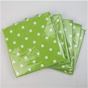 img 3 attached to Disposable Green Polka Dot Napkins