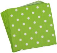 disposable green polka dot napkins logo