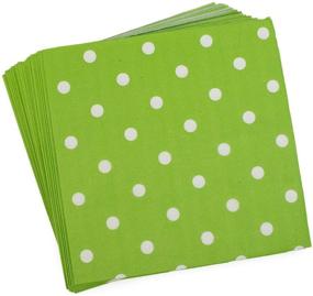 img 4 attached to Disposable Green Polka Dot Napkins