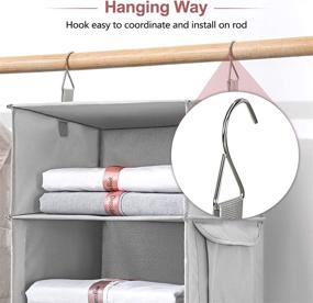 img 1 attached to Vailando 6-Shelf Hanging Closet Organizer: Ultimate Storage Solution for Wardrobe, Nursery, and Baby Clothes Organization with 2 Separable 3-Shelf Hanging Shelves and 3 Drawers