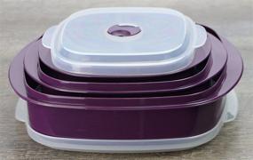 img 3 attached to 🍆 Reston Lloyd Calypso Basics 6-Piece Microwave Cookware, Steamer, and Storage Set in Plum