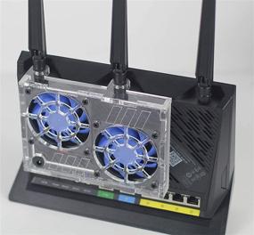 img 1 attached to 🌬️ Ultra Silent Cooling Fan for RT-AX86U Router, 7CM USB 5V, Dustproof with Temperature Reduction