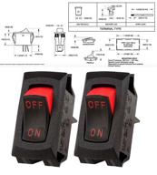 🚗 carling technologies switch rocker ra911-vb-b-1-v (2-pack) spst quick connect curved rocker - 16a 2" off none on логотип