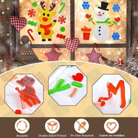 img 2 attached to 🎄 Christmas Gel Window Clings – Festive Jelly Stickers for Kids, Window and Refrigerator Decorations - 6 Sheets