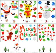 🎄 christmas gel window clings – festive jelly stickers for kids, window and refrigerator decorations - 6 sheets logo